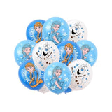 49Pcs Frozen Theme Party Set with DIY Cake Toppers and Backdrop for Kids