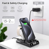 Fast Charging Station For Iphone 16 15, 701Ac, 3 In 1 Charger For Apple Watch Series 9 8 7 6 5 4 Ultra 2 Ultra, For Airpods 4 Pro 2