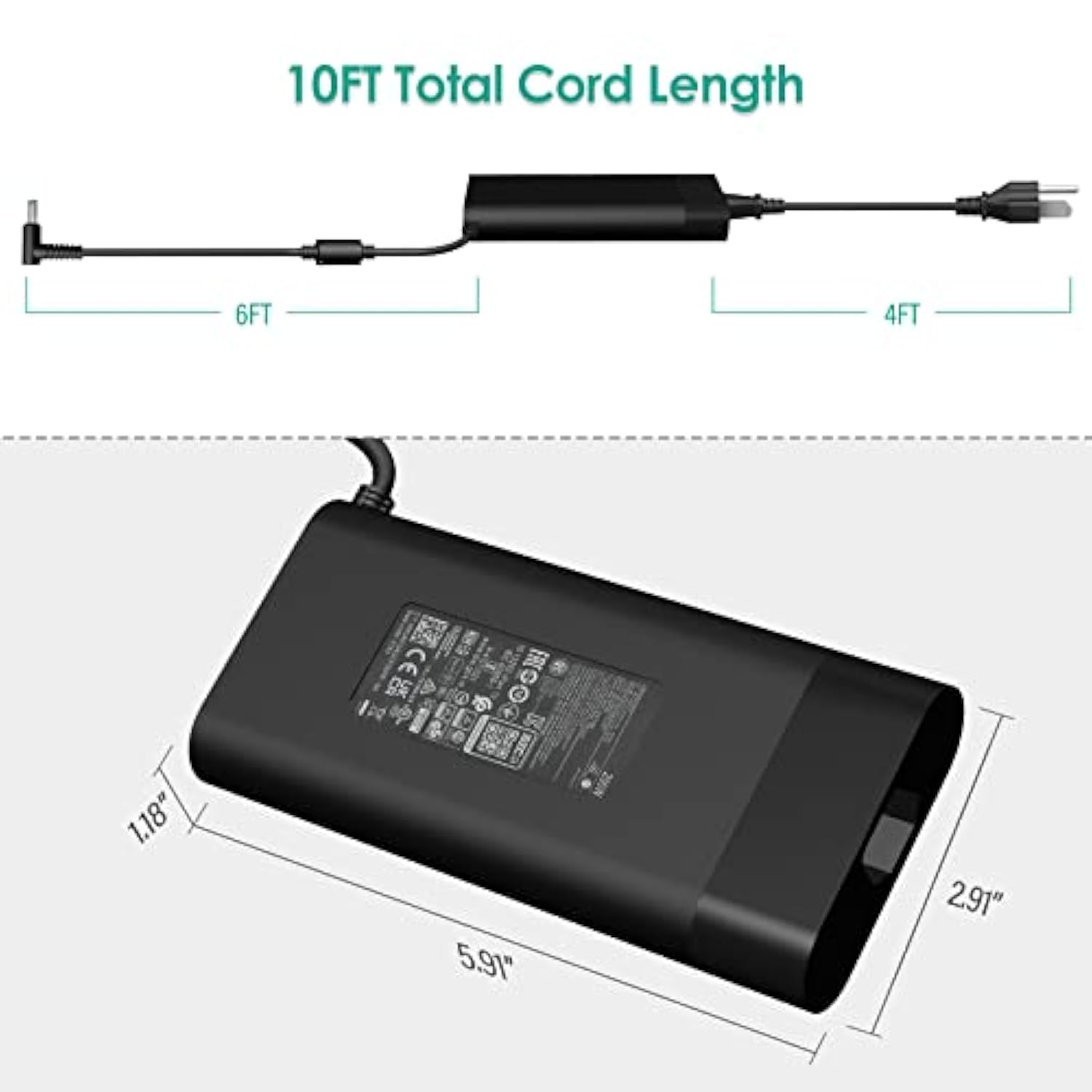 200W Genuine Laptop Charger Fit For Hp Omen 15 17 Zbook 15 17 Pavilion Gaming