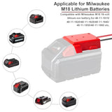 18V To 12V Step Down Converter Aadpter Compatible With Milwaukee M18 Batteries,Dc 12 Voltage Battery Power Adapter,18V Buck Converter Regulator Is For Diy Rc Car Toys,Robots,Etc ()