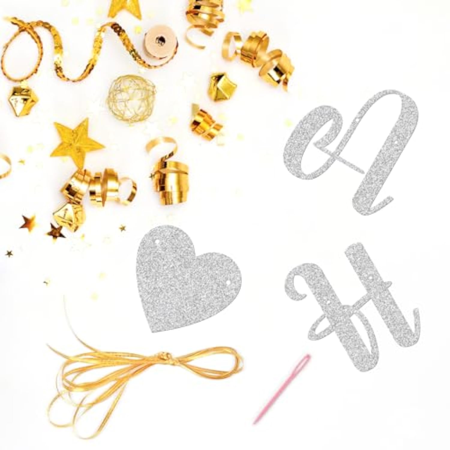 Happy 25Th Anniversary Banner, 25Th Wedding Anniversary, 25Th Birthday,25 Years Loved Party Decorations, Silver Glitter