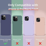 Designed For Iphone 13 Pro Max Case, Silicone Ultra Slim Shockproof Protective Phone Case With [Soft Anti-Scratch Microfiber Lining], 6.7 Inch, Black