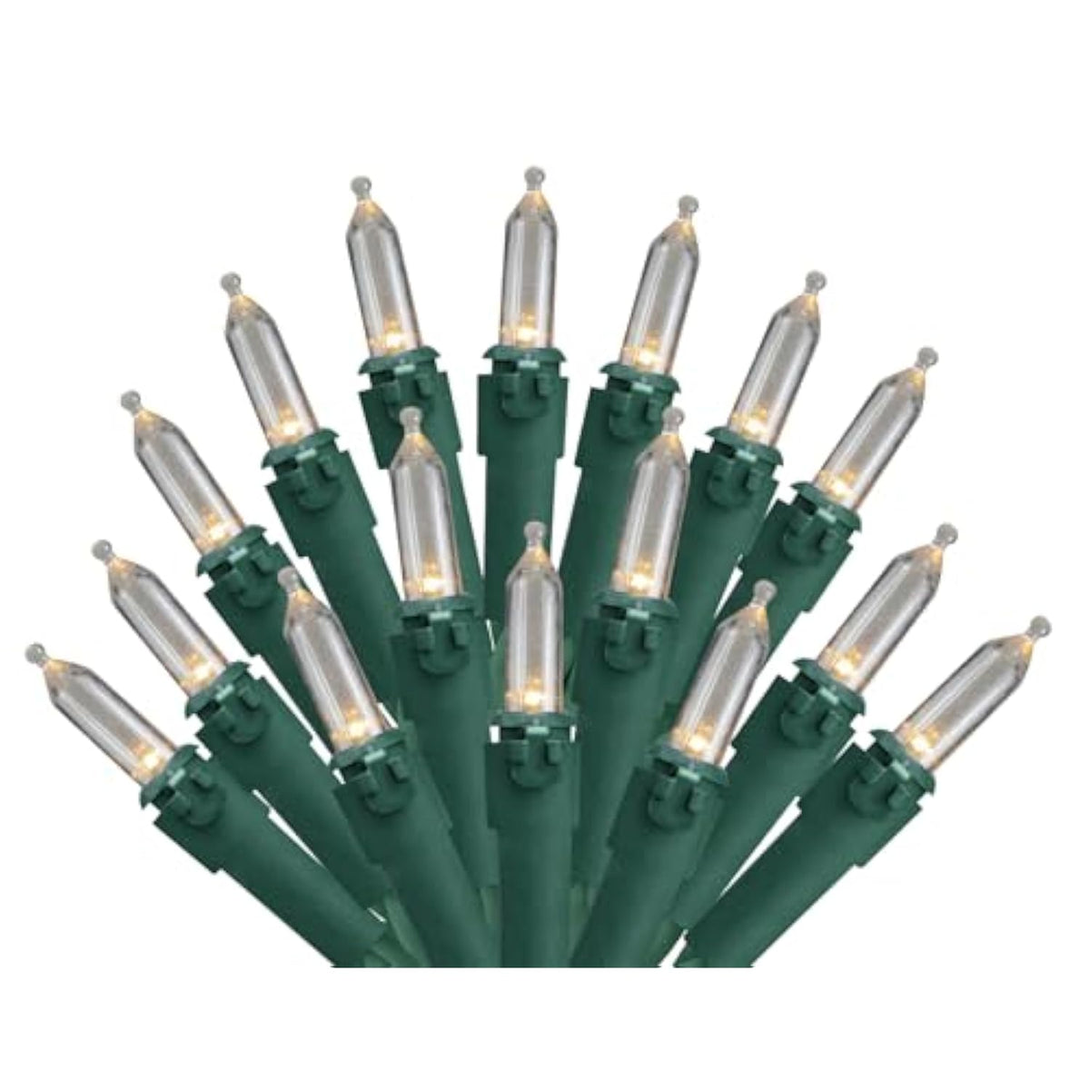 Warm White Led Christmas Lights - 100 Count Led Clear White Christmas Tree Lights With Green Wire - 34 Ft - Ul Listed -