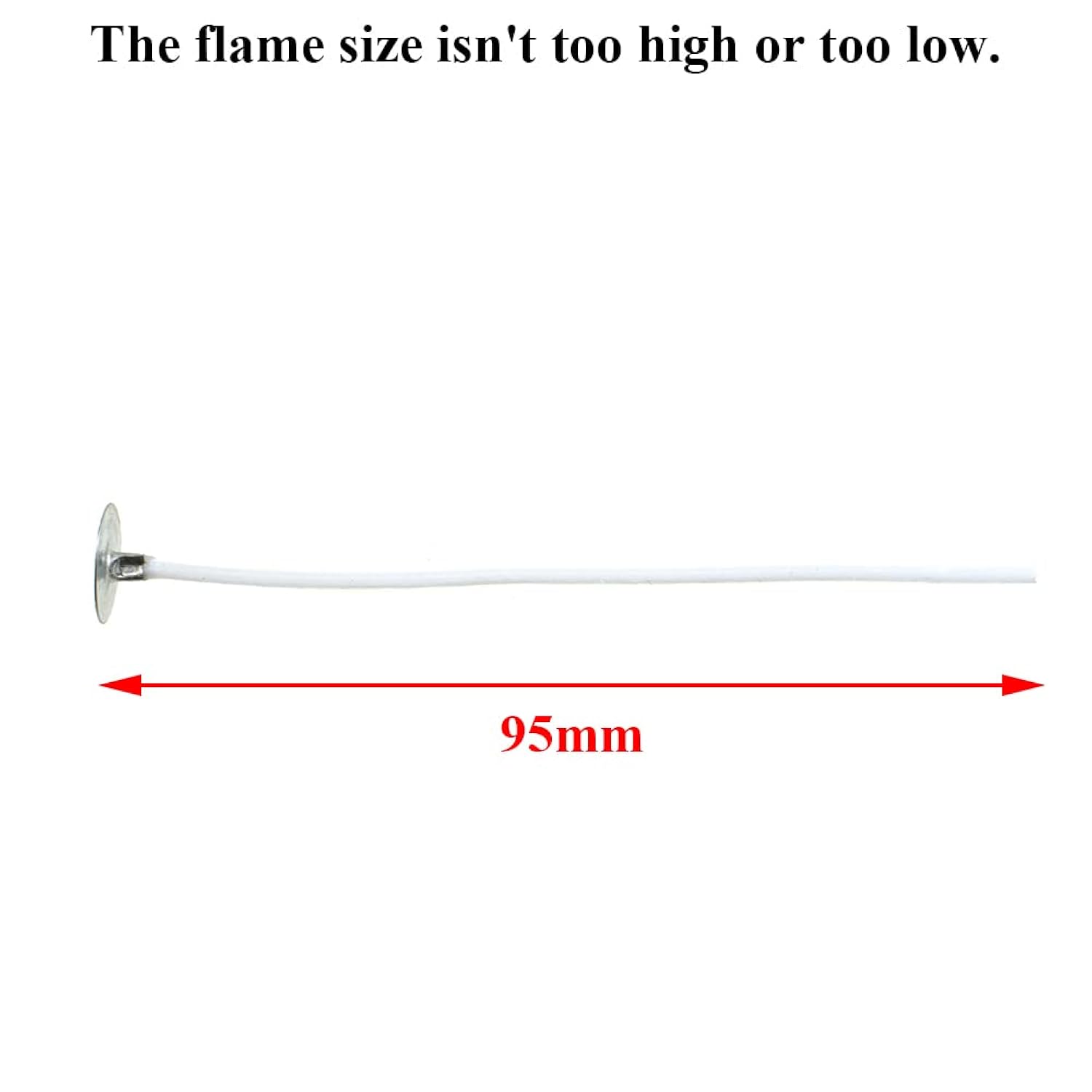 3.5 Inch Length Candle Wick Pre Waxed Stickers Clean Burn Slow Steady Even Disperse No Black Smoke Stand Upright Easy Set Up Centering Glass For Soy Candle Jar 50Pcs With Metal Bottoms