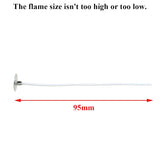 3.5 Inch Length Candle Wick Pre Waxed Stickers Clean Burn Slow Steady Even Disperse No Black Smoke Stand Upright Easy Set Up Centering Glass For Soy Candle Jar 50Pcs With Metal Bottoms