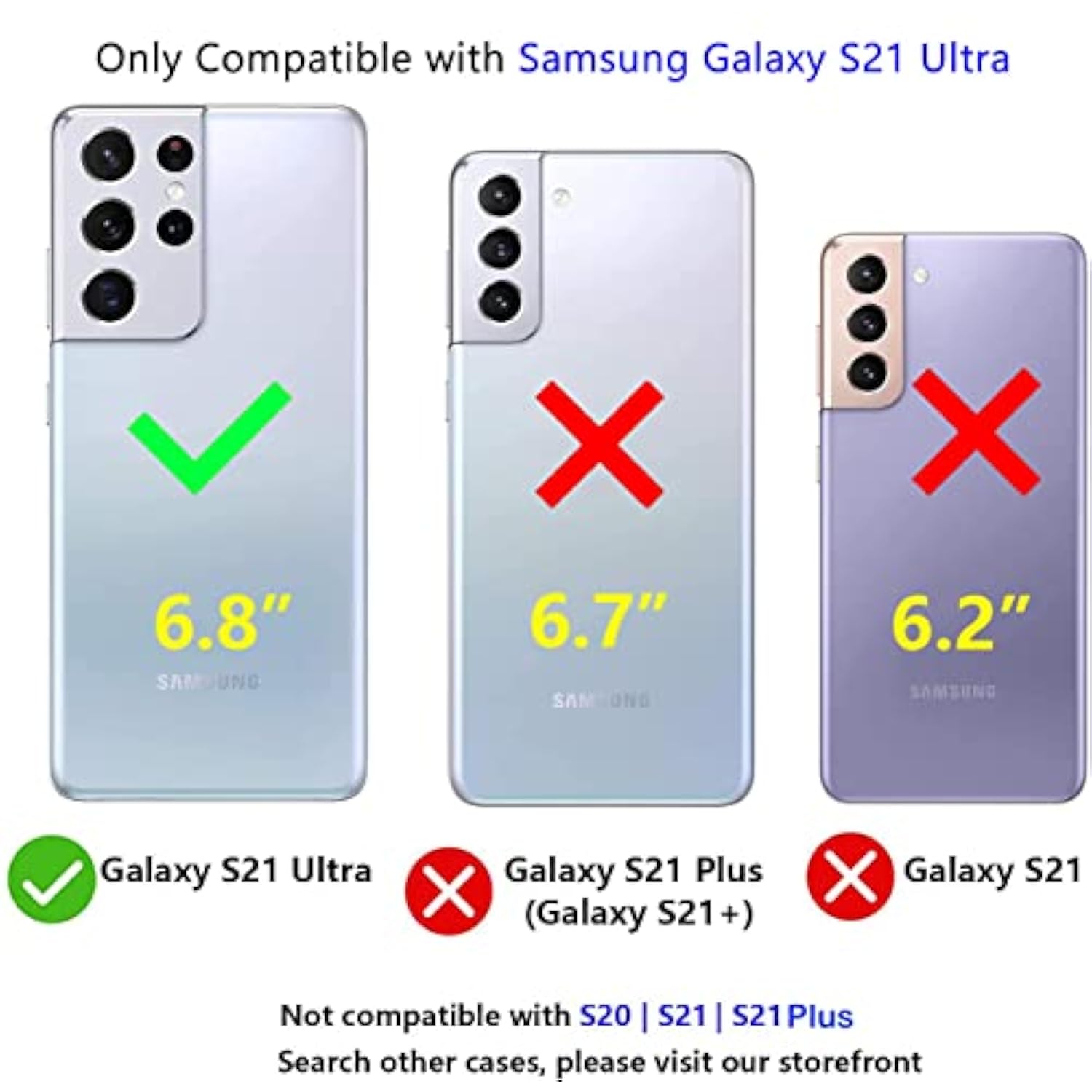 Designed For Samsung Galaxy S21 Ultra Case 2 In 1 Gift Militay Grade Drop Protective Rugged Heavy Duty Cover Shockproof Case For Galaxy S21 Ultra Phone Case For Women Men Boy Girl (Blue+Black)