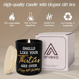 Christmas 40Th Birthday Gifts Men Women - Forty Vanilla Lavender Candle 10Oz - 1985 40Th Birthday Decorations For Men Women, 40 Year Old Bday Gifts For Friend Sister Wife Husband