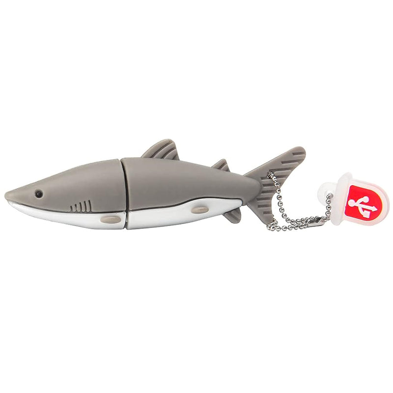 Usb Flash Drive 64Gb Cute Grey Shark Shaped Usb Drive Thumb Drives Usb 2.0 Mem