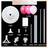 Balloon Column Kit Set Of 2 With Balloons Included - Balloon Tower With Stand, Base, And Pole,Backdrop Decoration For Wedding, Baby Shower, Birthday Party, Or Bachelorette Parties (Pink)
