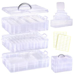 Bead Organizers And Storage, 56 Pcs Small Plastic Containers With Lids And 3-Tier Stackable Storage Box, Mini Clear Organizers For Jewelry Toys Craft Storage (4 Sizes)