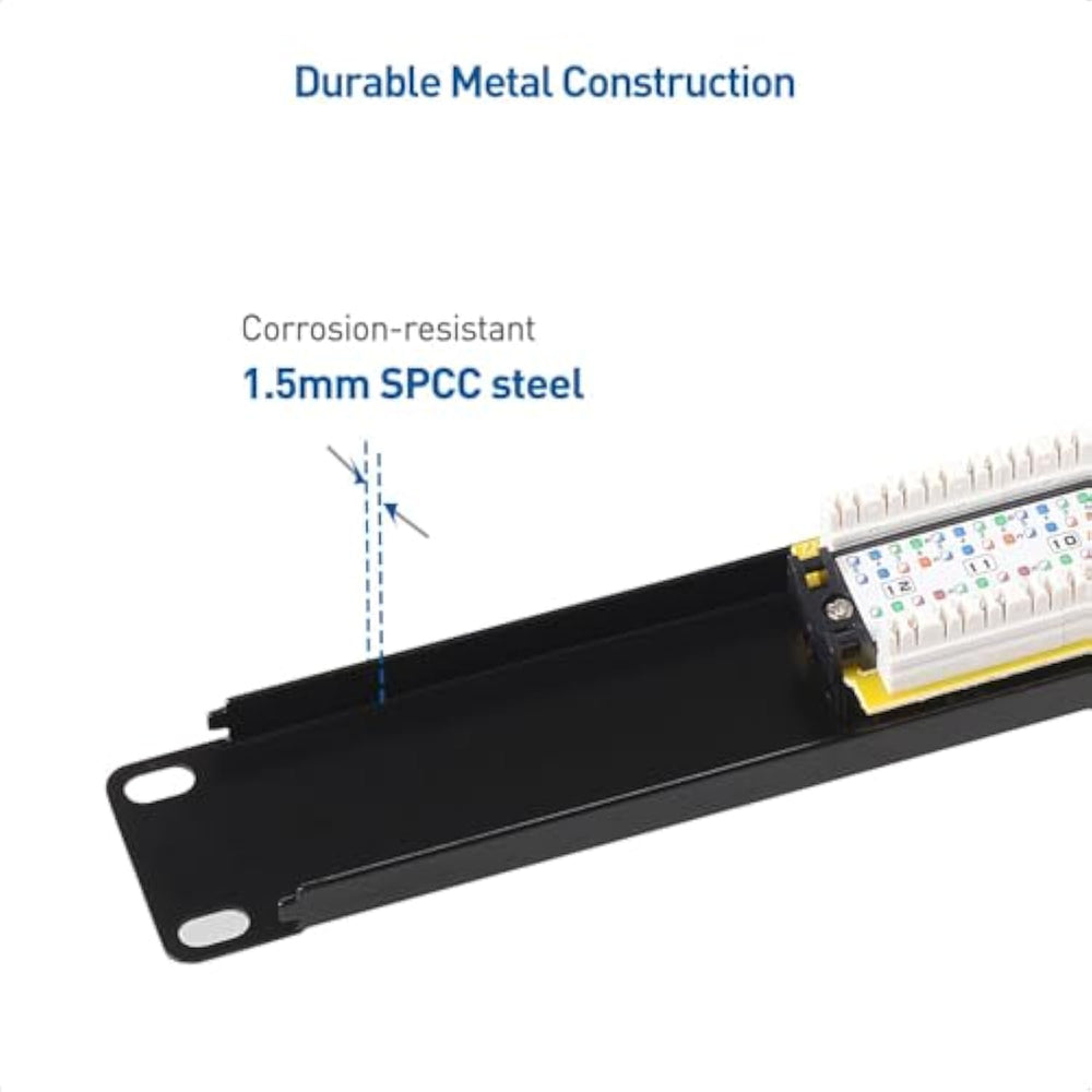 Cable Matters [UL Listed] 12 Port Patch Panel Wall Mount or Rackmount ...