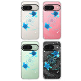 Case For Google Pixel 9 & Pixel 9 Pro, [Buffertech 6.6Ft -Grade Drop Protection] [Anti Peel Off Tech] Clear Tpu Bumper Phone Case Cover Design - Space Turtle