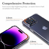 Clear Case for iPhone 13 Pro Max, Crystal Clear, Slim and Soft, Military Grade Drop Protection, Non-Yellowing, 4 Corner Airbags, Transparent