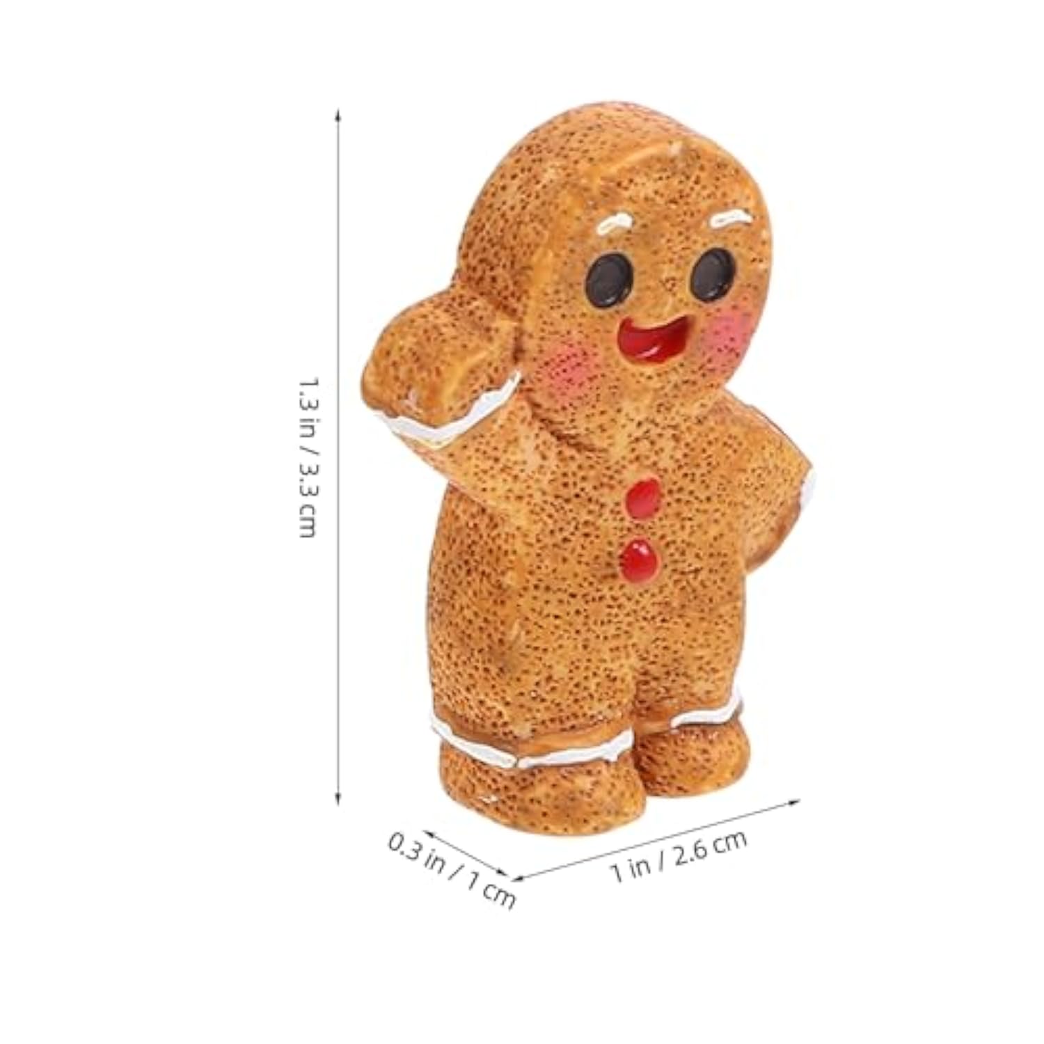 20 Pcs Mini Gingerbread Man Figurines Miniature Gingerbread Man Statues For Christmas Bonsai Desktop Micro Landscape Decoration