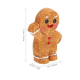 20 Pcs Mini Gingerbread Man Figurines Miniature Gingerbread Man Statues For Christmas Bonsai Desktop Micro Landscape Decoration