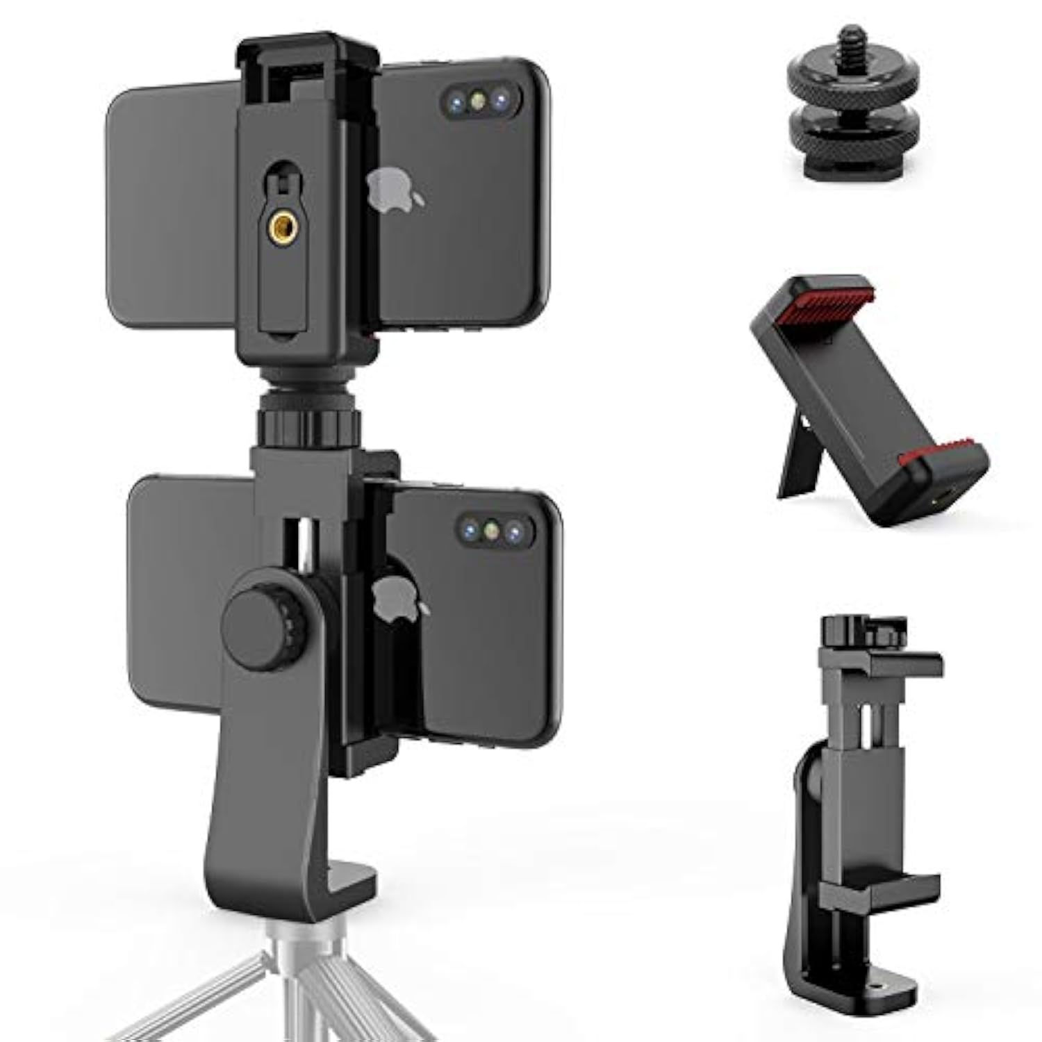 Universal Dual Cell Phone Tripod Mount Adapter