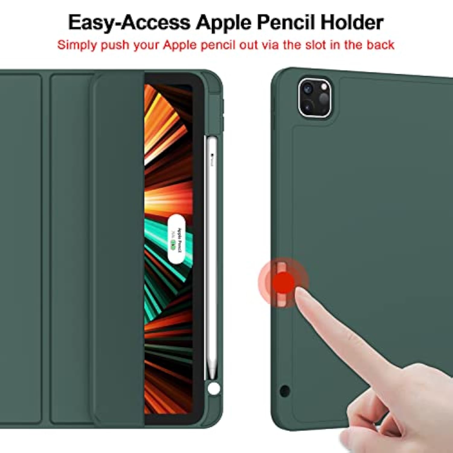 New Ipad Pro 12.9 Inch Case 2022/2021/2020(6Th/5Th/4Th Gen) With Pencil Holder