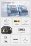 DX5 II Hi-Res DAC & Headphone Amp Combo Dual ES9039Q2M, X-Hybrid Amp, 10-Band PEQ, LDAC Bluetooth 5.1, 4.4mm Balanced & 6.35mm Headphone Output,
