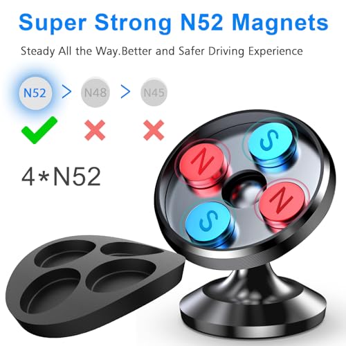 ?2 Packs Magnetic Phone Holder for Car?Strong Magnet? Phone Holders for Your Car Phone Holder Mount?4 Metal Plate? Universal Car Accessories for