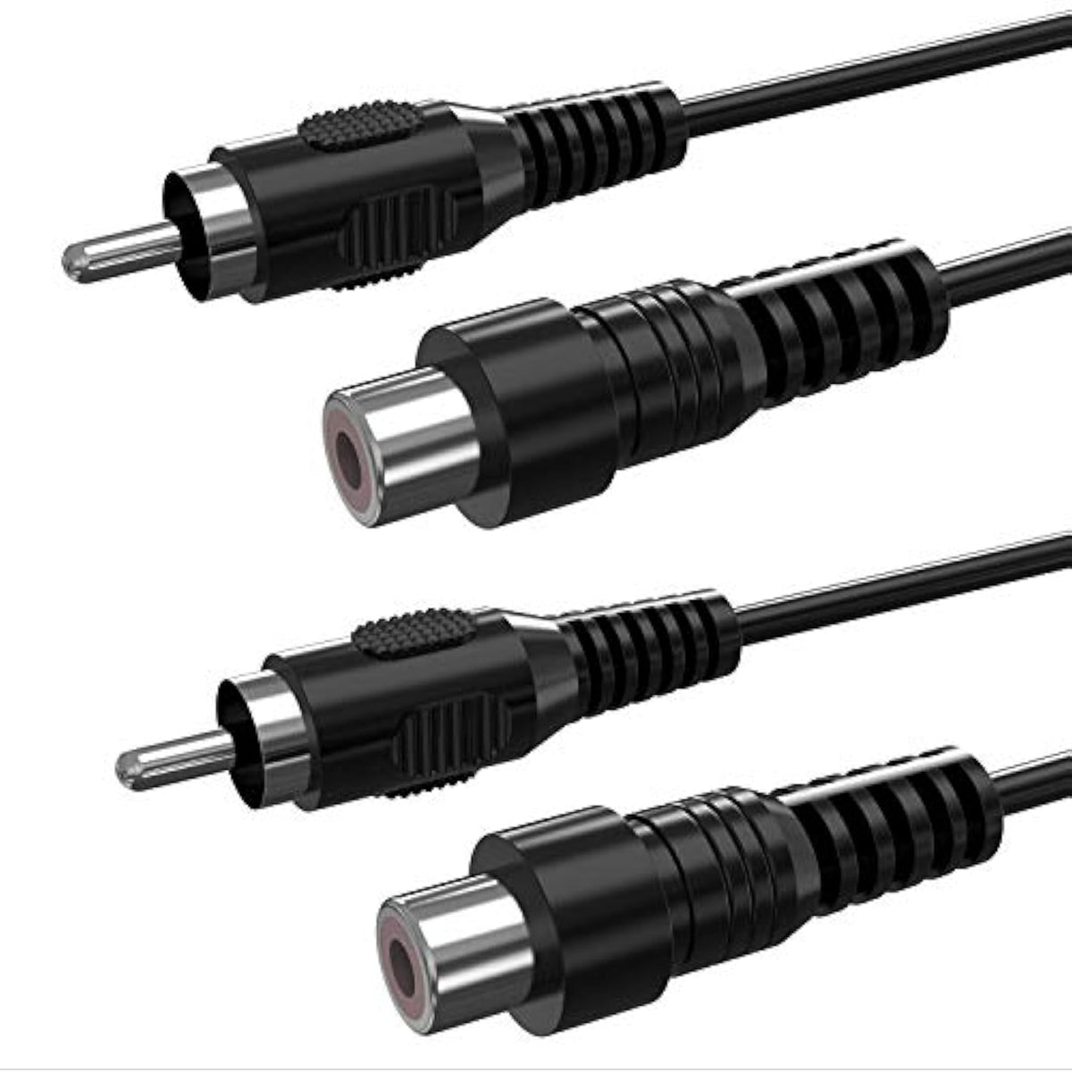 Rca Extension Cable, 2 Pack 15Ft Audio Video Rca Male To Female Cord For Speak