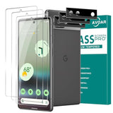 [3+3 Pack Glass Screen Protector For Google Pixel 6A 5G With Camera Lens Protector, 3D Curved, 6.1 Inch 9H Tempered Glass For Google Pixel 6A Glass Screen Protector