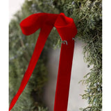 Red Velvet Ribbon 1.5'' 25 Yards For Christmas Tree, Gift Wrapping, Flower Bouquet, Wreath Decorations, Bow Making