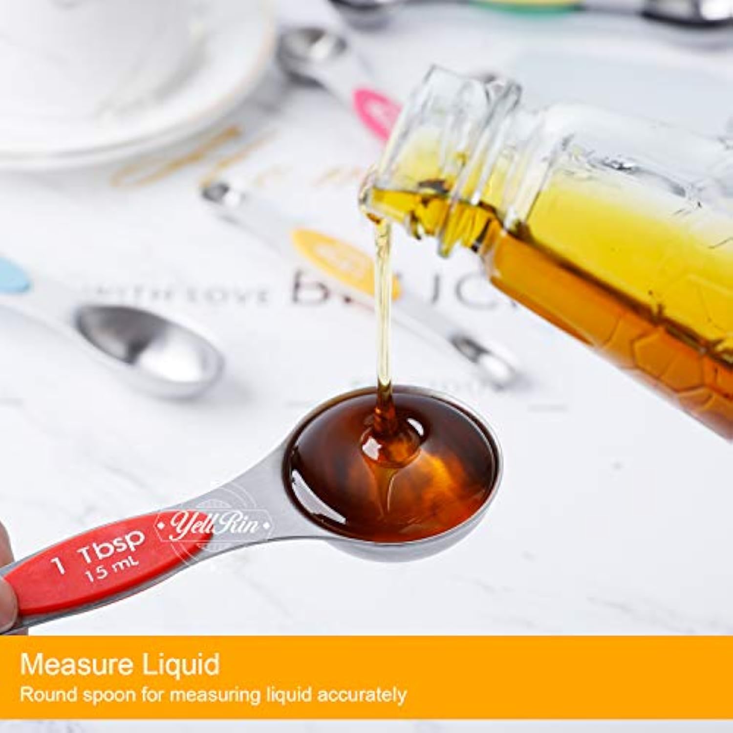Magnetic Measuring Spoons Set Of 8 Stainless Steel Dual Sided Stackable Measuring Spoons Nesting Teaspoons Tablespoons For Measuring Dry And Liquid Ingredients
