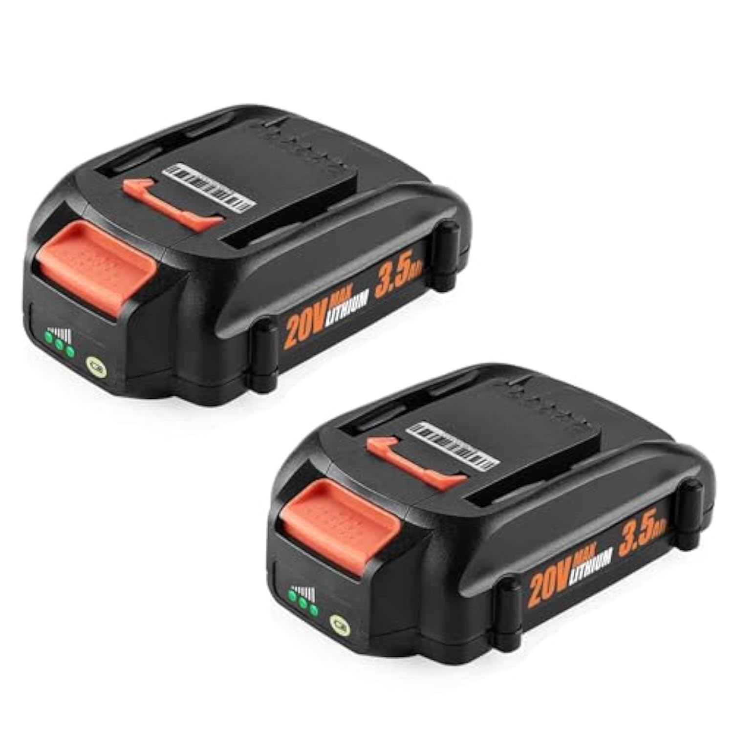 2-Pack 3.5Ah 20V Lithium Battery Replacement for Worx Powershare Tools