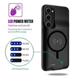 Battery Case For Galaxy S23,[10000Mah] Large Capacity Slim Portable Protective Fast Charging Case Battery Case Compatible With Galaxy S23(6.1Inch) Wireless Charging Case With Carplay-Black