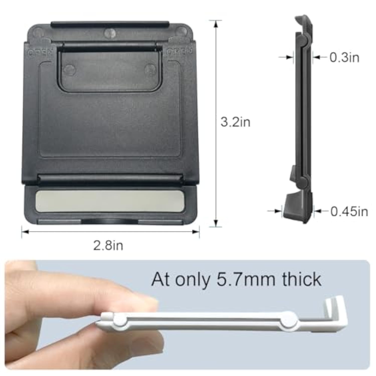 2 Pack Cell Phone Stand, Foldable Phone Holder For Desk Compatible With Phone 15 14 13 12 11 Pro Xs Xs Max Xr X 8, Nintendo Switch, All Phones, Black & White