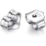 25Pair 925 Sterling Silver Earrings Posts Flat Pad Ear Stud Hypoallergenic Blank Earring Pins With 925 Sterling Silver Earring Backs For Jewelry Making Findings(6Mm)