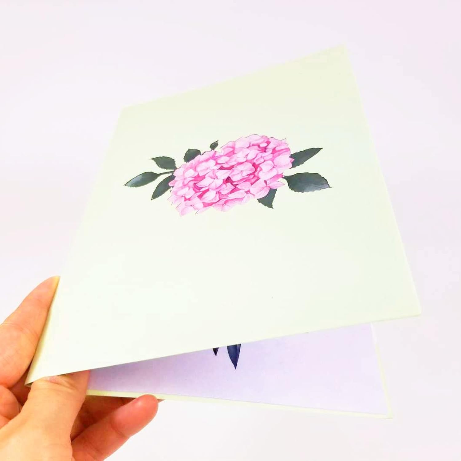 Hydrangea Flower Birthday Card (Pink) - Birthday, Retirement, Graduations, Thank You And Celebrations For Mom, Her, Girl, Wife