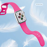 Sport Silicone Bands for Apple Watch 38-49mm Women Men Hot Pink