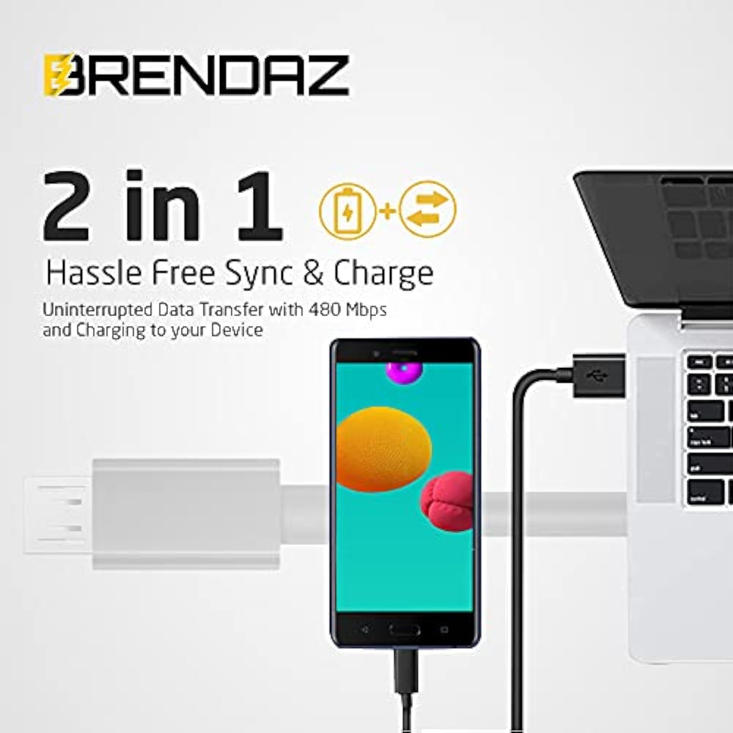 Micro Usb Cable (2-Pack) 10Ft. Micro Usb To Usb Charging & Data Transfer Android Usb Cord, Compatible With Kindle Fire Hd Tablet, Xbox One S X, Galaxy S6, S7 Edge J7, Note 5 4 (10-Feet)