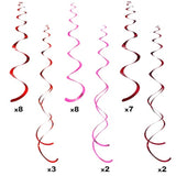 53 Pcs Valentine‘S Day Party Decorations, Valentine Hanging Heart Swirls Ceiling Foil Decorations Red Pink Conversation Hearts Decor For Happy Valentines Day Wedding Anniversary Theme Party Supplies