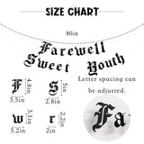 Farewell Sweet Youth Old English Goth Banner, Gothic Blackletter Party Garland, Funeral for My Youth Birthday Garland for 30th 40th 50th Birthday Party Decoration (English Goth Banner)