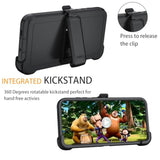 For Samsung Galaxy A36 Case, A36 5G Heavy Duty Case,[Glass Screen Protector] [Military Grade Protective ] [Shockproof] [Dropproof] [Dust-Proof] (With Belt Clip, Black)