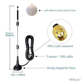 Dual Band Wifi 2.4Ghz 5Ghz 5.8Ghz Magnetic Antenna Sma Male, Compatible With Wifi Router Pci-E Network Card Usb Adapter Security Video Camera Ip Camera 2 Pack Spring Bluetooth Wifi Antennas