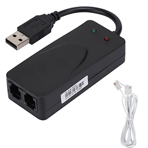 Usb 2.0 56K Fax Modem, External V.90 V.92 Modem With Dual Ports, Usb Data Modem Compatible With Win 7/Win 8/Win 10/Win Xp, Auto-Dial, Tone And Pulse Dialing, Auto Answer, Auto Retrain