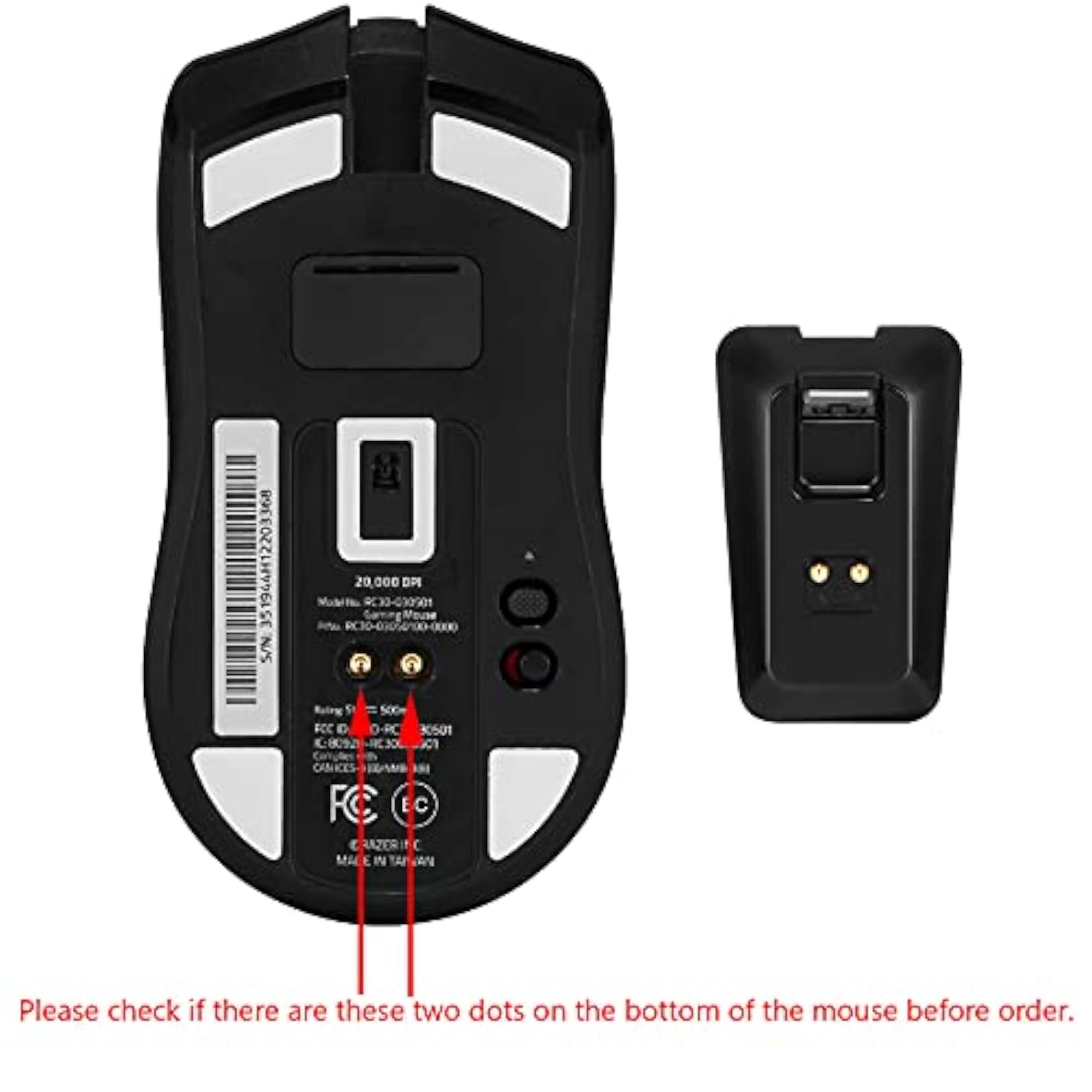 Charging Dock For Razer Mouse Deathadder V2 Pro,Naga Pro,Viper Ultimate,And Basilisk Ultimate With 6.6 Feet Cable