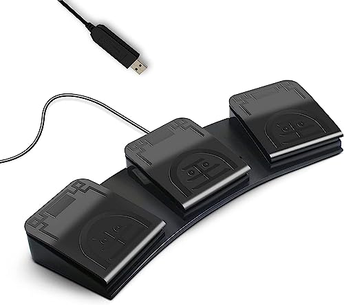 Usb Foot Pedal Pc 3 Key Foot Pedal Customized Foot Switch Programmable Computer Keyboard Mouse For Video Game Control Office Work Sheet Music Page Turner Action Control Hid (Photoelectric)