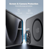 Magnetic For Iphone 15 Case Drop Resistant Matte Skin Feeling Back Cover Shockproof Slim Fit For Iphone 15 Phone Case?Matte Black