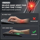 Large Print Computer Keyboard - High Visibility Big Letter Keyboard For Seniors And Visually Impaired,Low Vision Individuals Easy To See,Laser Etched Keys (Non-Fade) Full Size Keyboard For Pc,Windows