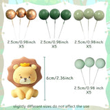 Lion Cake Topper Safari Jungle Animal Decor for Wild One & Baby Shower