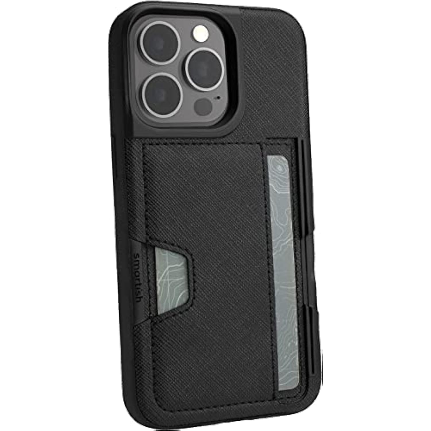 Iphone 13 Pro Wallet Case - Wallet Slayer Vol. 2 [Slim + Protective] Credit Card Holder With Kickstand - Black Tie Affair
