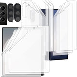 [3Set 14Pcs Galaxy Z Fold 7 5G 2024 Clear Tpu Film Screen Protector With Hinge Protector [Clear 3Set 12Pcs] [2 Tempered Glass Lens Protector] [Premium Self-Healing Function]