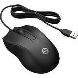 Wired Mouse 100 - Precise Optical Sensor With 1600 Dpi - Easy Usb Connection - Ambidextrous Design - 3 Button Control & Built-In Scrolling - Multi-Os Compatible (6Vy96Aa#Abl)
