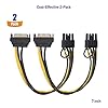 Cable Matters 2-Pack SATA to 6+2 Pin Power Cable 7 Inches, SATA to 8 Pin PCIe,
