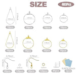 483Pcs Earring Making Kit With Beading Hoop Earring Finding Component Accessories,Earring Hooks,Jump Rings,Earring Backs For Jewelry Making Diy Craft