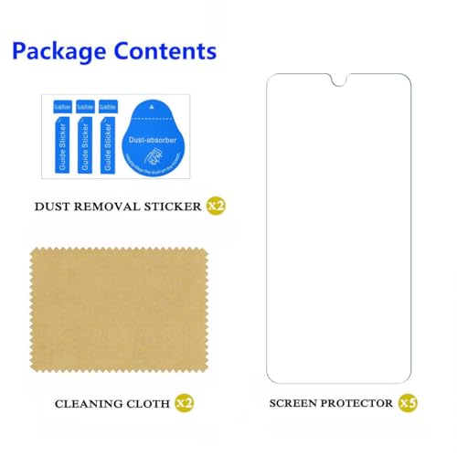 [5 Pack Compatible for Samsung Galaxy A16 5G High Definition Screen Protector Film [Not Glass]